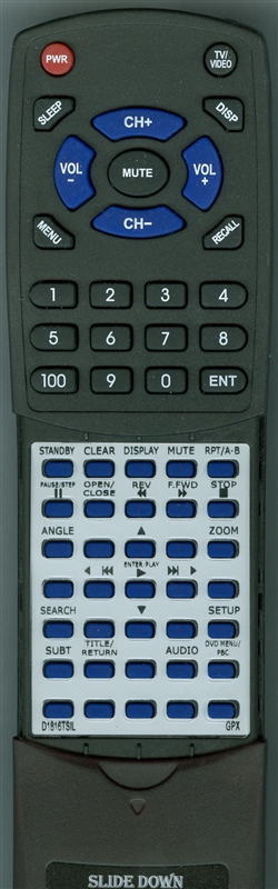 GPX D1816TSIL replacement Redi Remote