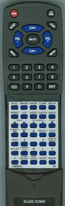 GPX DV3000-REM replacement Redi Remote