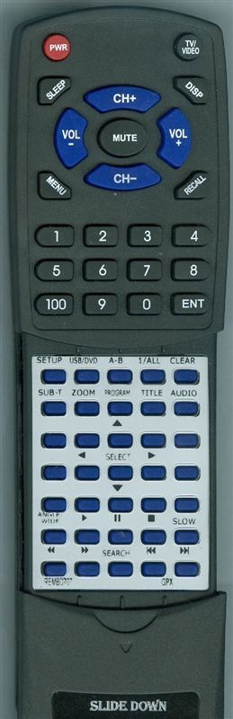 GPX RTREM-BD707 replacement Redi Remote