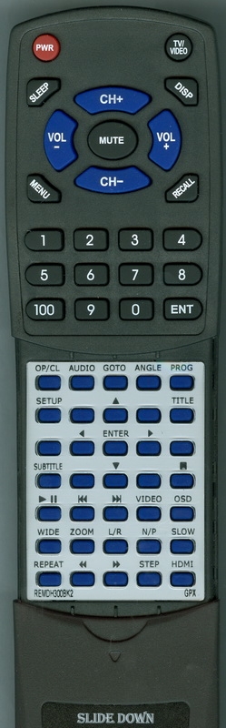 GPX REM-DH300B-K2 replacement Redi Remote