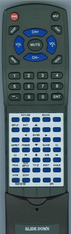 GPX REM-TDE1587 replacement Redi Remote