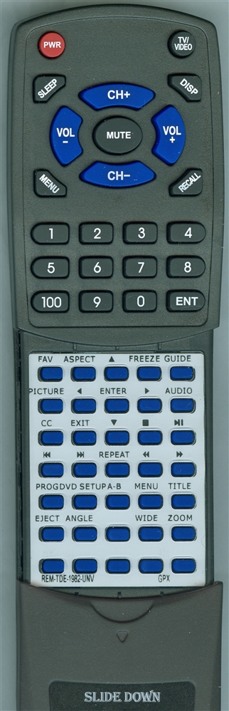 GPX REM-TDE-1982 replacement Redi Remote