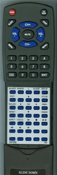 GPX REM-TE5582 replacement Redi Remote