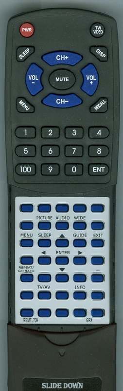 GPX REM-TL709B TL709B replacement Redi Remote
