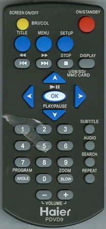 HAIER TV-5620-83 PDVD9 Genuine OEM original Remote