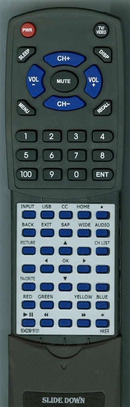 HAIER 504Q3915101 replacement Redi Remote