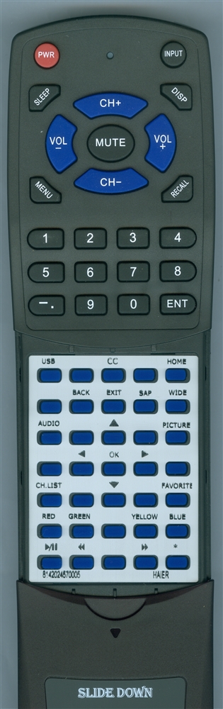 HAIER 8142024570005 replacement Redi Remote
