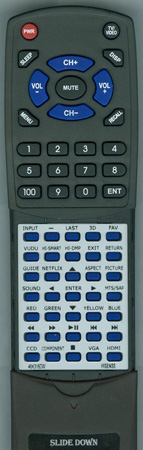 HISENSE 46K316DW EN33921A replacement Redi Remote
