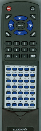 HISENSE 164637 EN-22653A replacement Redi Remote