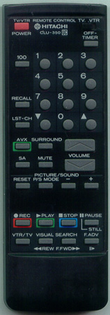 HITACHI 2970304 CLU350 Genuine  OEM original Remote