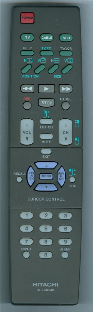 HITACHI HL00725 CLU433MC Refurbished Genuine OEM Original Remote