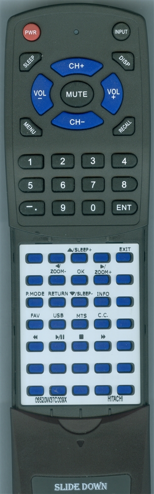 HITACHI 06-520W37-C009X replacement Redi remote