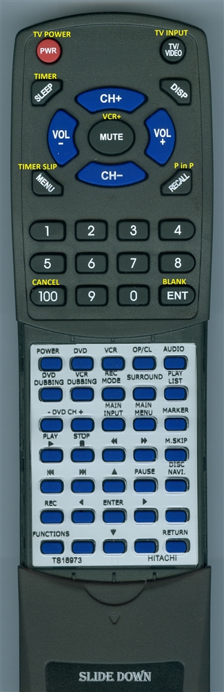 HITACHI TS18973 DV-RMRF7U replacement Redi Remote