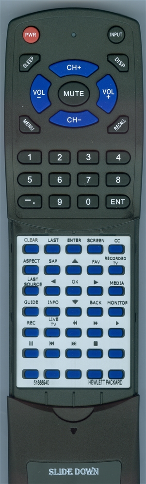 HEWLETT PACKARD 5188-8940 replacement Redi Remote