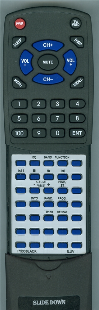 ILUV I7500-BLACK replacement Redi Remote