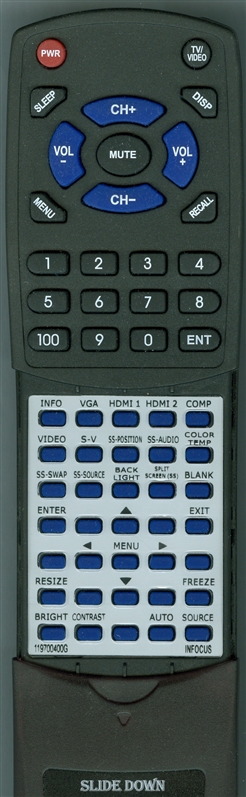 IN FOCUS 11970040-0G replacement Redi Remote