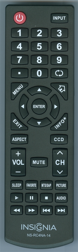 INSIGNIA 164928 NS-RC4NA-14 Genuine OEM original Remote