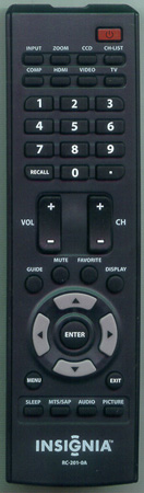 INSIGNIA 6010200101 RC2010A Genuine  OEM original Remote