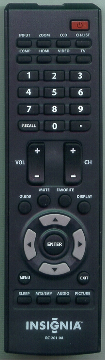 INSIGNIA 6010200101 RC2010A Refurbished Genuine OEM Original Remote