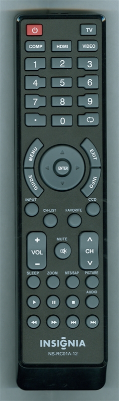 INSIGNIA 6011200101 NS-RC01A-12 Refurbished Genuine Original Remote