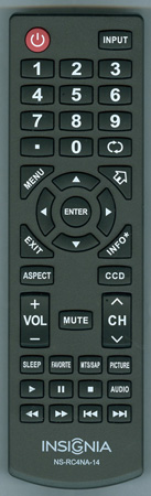 INSIGNIA 6011500101 NS-RC4NA-14 Genuine OEM original Remote