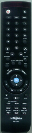 INSIGNIA ES06480 RC261 Genuine OEM original Remote
