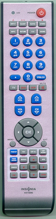 INSIGNIA KK-Y296 KKY296 Refurbished Genuine OEM Original Remote