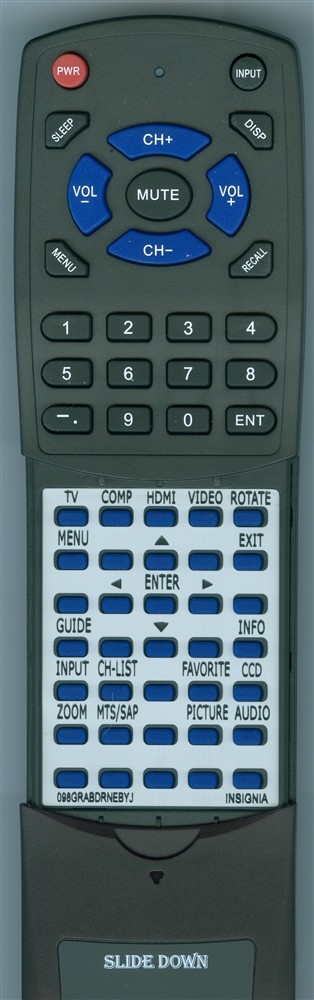 INSIGNIA 098GRABDRNEBYJ NS-RC02A-12 replacement Redi Remote