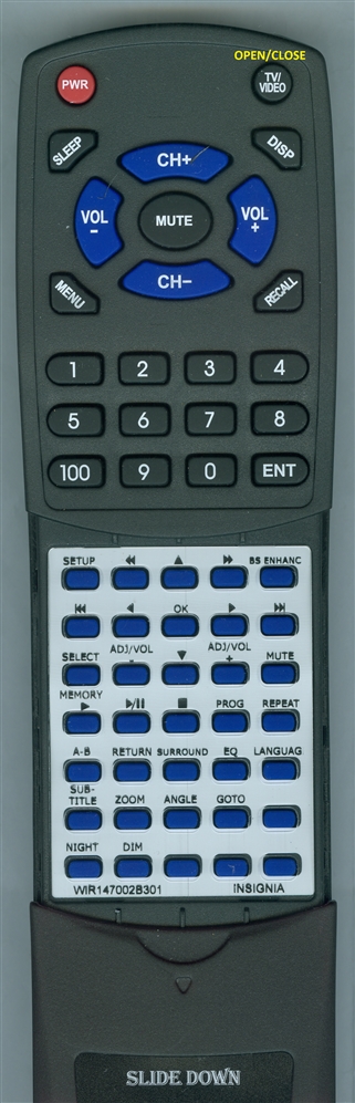 INSIGNIA WIR147002-B301 replacement Redi Remote