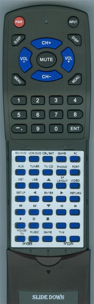 INTEGRA 24140809 RC-809M replacement Redi Remote