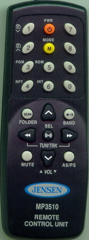 JENSEN 3510REMOTE MP3510 Refurbished Genuine OEM Original Remote