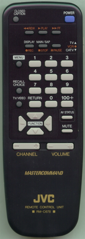 JVC RM-C678-1H RMC678 Refurbished Genuine OEM Original Remote