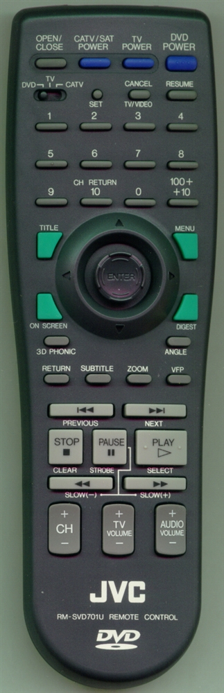 JVC RM-SVD701U RMSVD701U Refurbished Genuine OEM Original Remote
