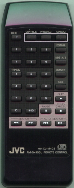 JVC RM-SX403U RMSX403U Refurbished Genuine OEM Original Remote