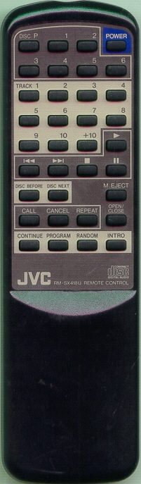 JVC RM-SX418U RMSX418U Refurbished Genuine OEM Original Remote