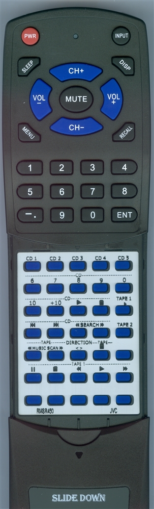 JVC RM-SR450 RMSR450 replacement Redi Remote