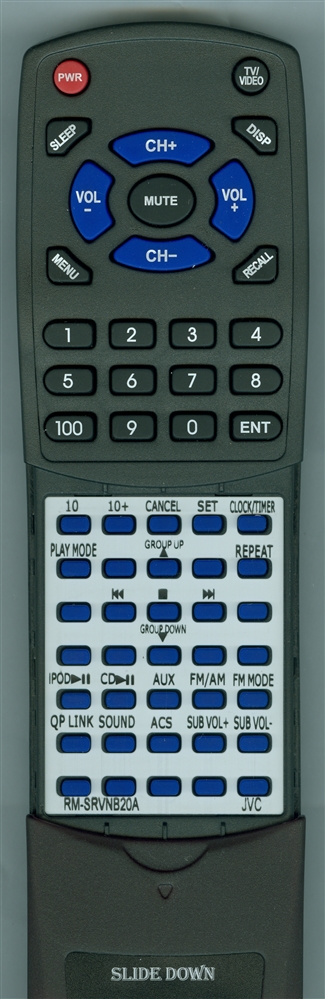 JVC RM-SRVNB20A RMSRVNB20A replacement Redi Remote