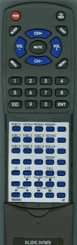 JVC RM-SX505U RMSX505U replacement Redi Remote
