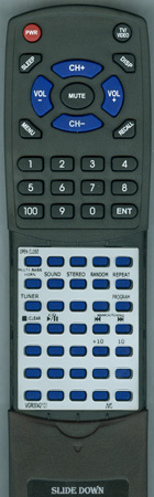 JVC VGR0042-101 RMRX1003 replacement Redi Remote
