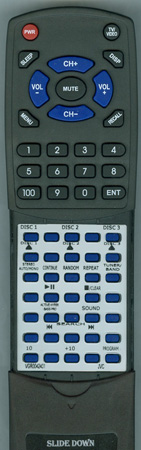 JVC VGR0042-401 RMRXP7 Custom Built Redi Remote