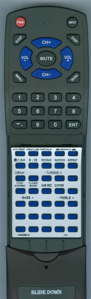 JVC VGR0058-101 RMRXQW500BK replacement  Redi Remote
