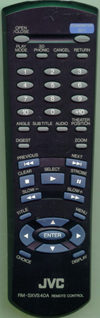 JVC RM-SXVS40A Genuine OEM original Remote