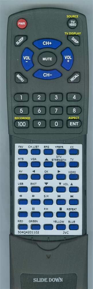 JVC 504Q4201102 replacement Redi Remote