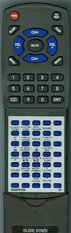 JVC BIG60NXPN702BX RMSNXPN7R replacement Redi Remote