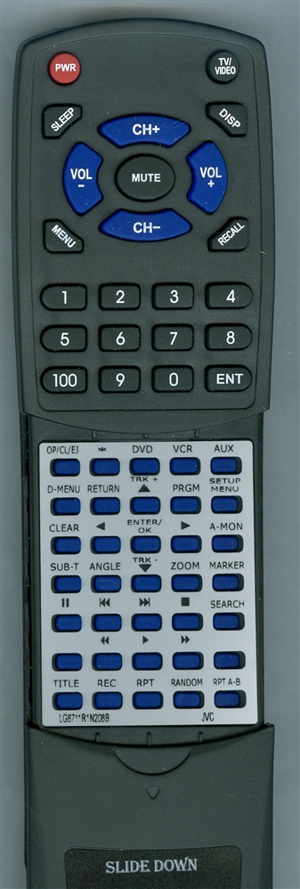 JVC LG-6711R1N208B RM-SHR012U Custom Built Redi Remote