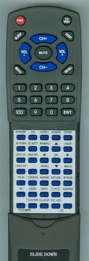 JVC PC021084599 RM-MH15G replacement Redi Remote
