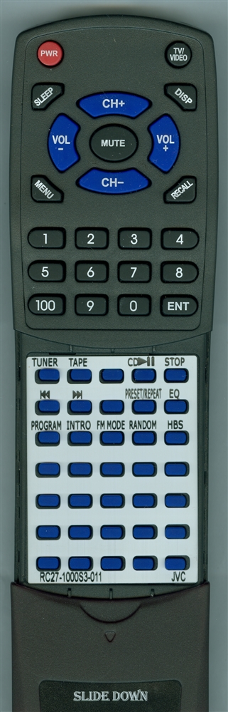 JVC RC27-1000S3-011 RM-SPCX250J replacement Redi Remote