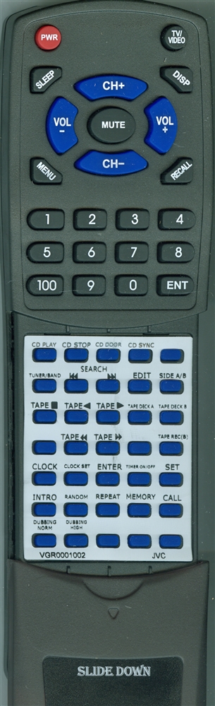 JVC VGR0001-002 replacement Redi Remote