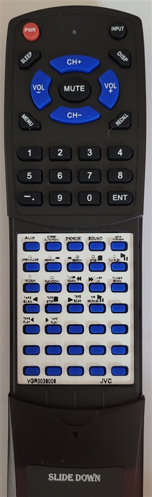 JVC VGR0038-006 RM-RXUT3 replacement Redi Remote