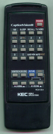 KEC 13BNL RC6135A Genuine  OEM original Remote